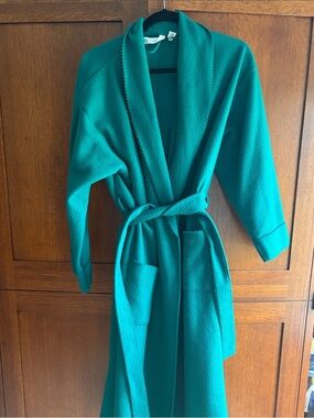 Victoria's Secret Green Vintage Robe with Tie Belt